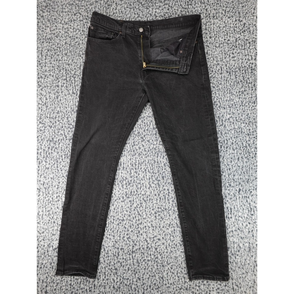 Levi's 512 Slim Taper Jeans Mens 34x32 Black Stretch Denim 28833-0848